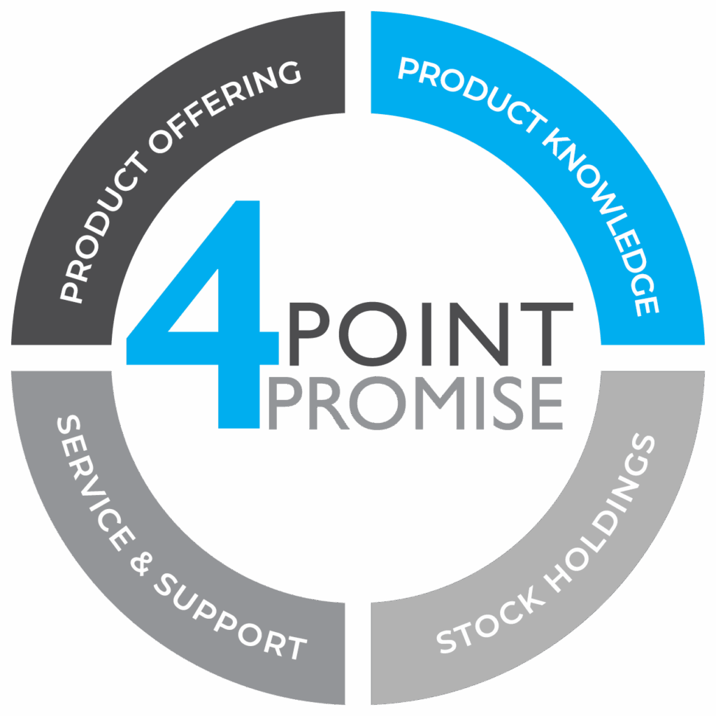 CraigCor System Integrator 4 Point Promise showing product offering, product knowledge, service and support, and local stock holding.